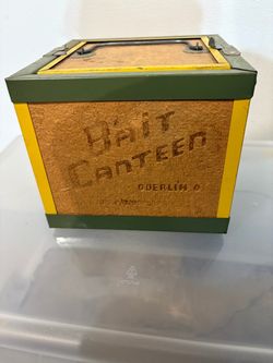 Vintage Bait Canteen Fishing Box Oberlin Ohio