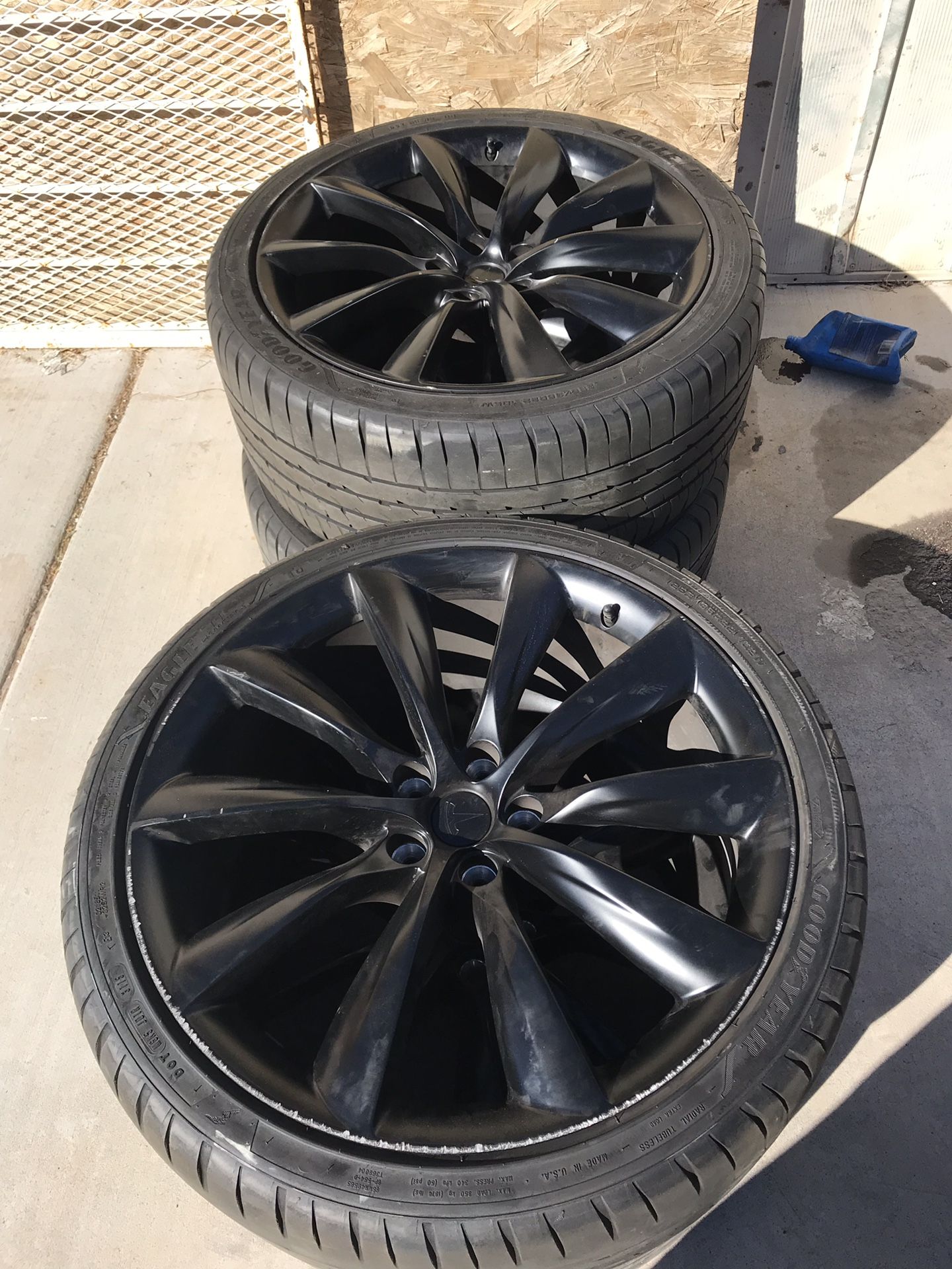 2017 Tesla Model X Wheels (SATIN BLACK) 22” Rims