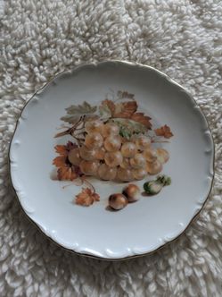 7.5" Fruit Plate E&R Bavaria Schumann Arzberg Germany Golden Crown Vintage!