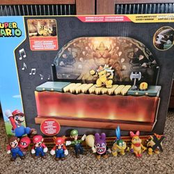 Brand New Jakks Pacific Mario Bowser Playset With Extra Figures