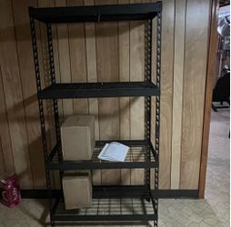 Husky 4 Tier Metal Storage Rack Black