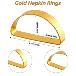 80 Golden Napkin Rings/80 Servilleteros Dorados