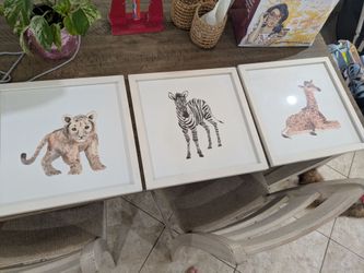 Cute Baby Animal Frames for Nursery - Pottery Barn Kids (14") white frame