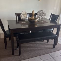 I am selling my four chair table with a stool that fits another three people only asking 250