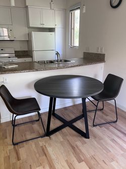 Free Round Dining Table with 2 Chairs