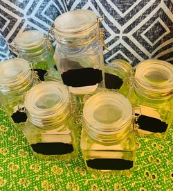 New-Chalkboard Glass Jars