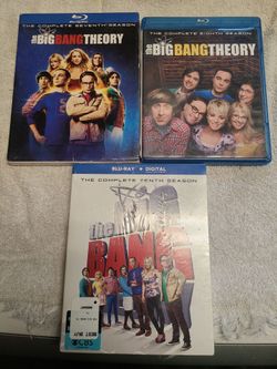 The Big Bang Theory Season 7,8,& 10 blu Ray's