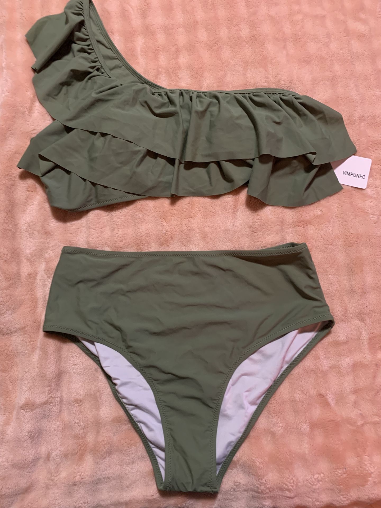 2 Piece Green Swimsuit XL New