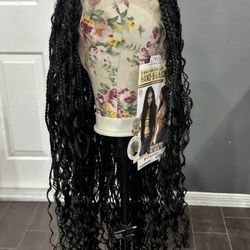 🔥 NEW Motown Tress 32” Boho Box Braid Wig | HD Whole Hand-Tied Lace | 