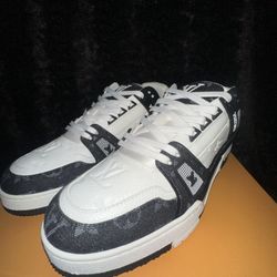 Louis Vuitton Trainer Sneaker (White & Black)