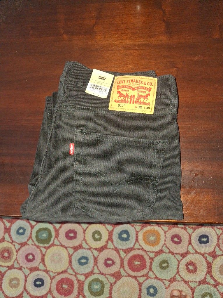 Levi's 511 Black Corduroys NEW