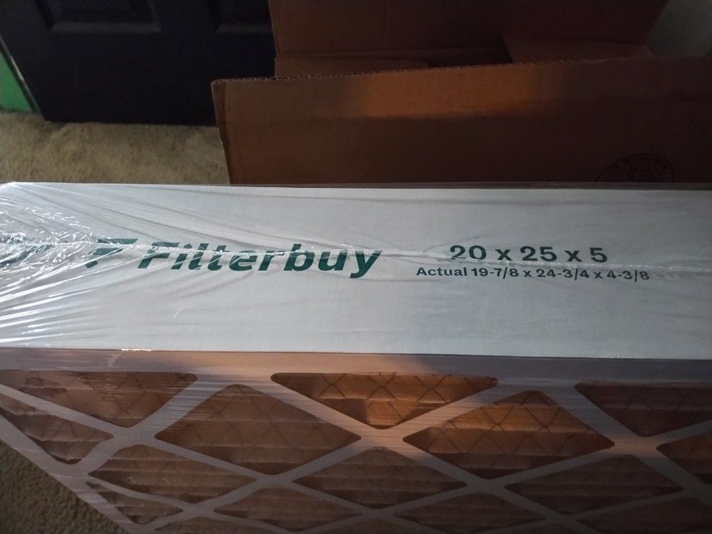 Filterbuy 20x25x5 Air Filter MERV 8 Dust Defense (2-Pack),