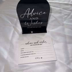 Advice And Wishes Sign And Cards