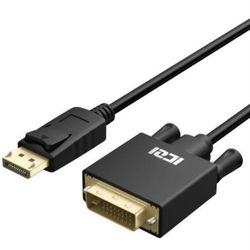 Brand new DP to DVI, DisplayPort to DVI Adapter Cable (6ft/1.8m), Male to Male, 1080P Supported, Gold-Plated, for Display Port Enabled Desktops/Laptop