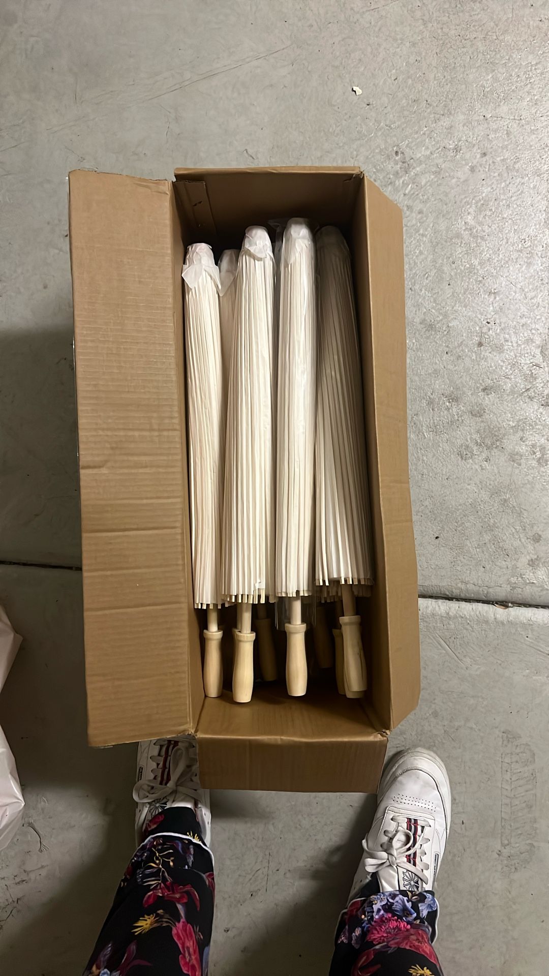 White parcel Umbrellas