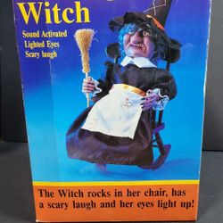 Vintage Rocking Witch Doll Animated