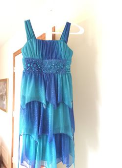 Beautiful Blue and teal sparkle dress.