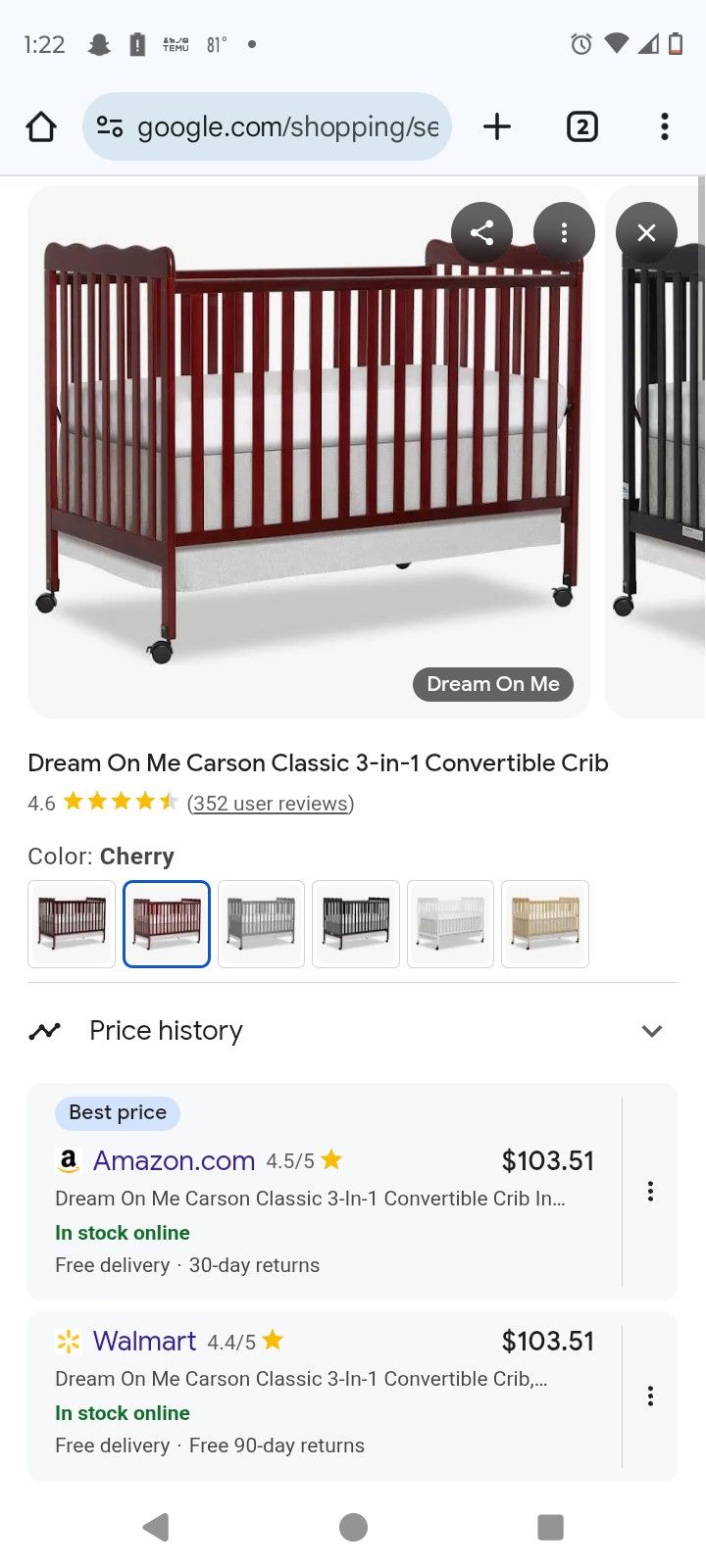 Amazon Dream On Me Toddler Bed Rail Baby Cot Bed Amazon Nursery