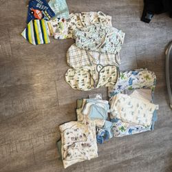 Baby Swaddle & Blanket Bundle – Mostly New – $65 OBO