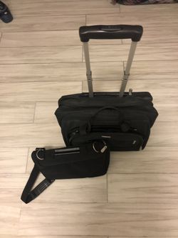 Protocol Rolling briefcase with shoulder bag. NEW!