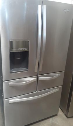 Whirlpool French Door Silver Refrigerator Fridge
