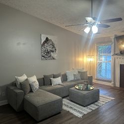 Acanva Designer Couch Set In Grey for Sale!LIKE NEW!!Must Go ASAP!