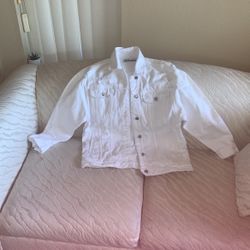 White Jeans ZARA BUTTON TOP GOOD CONDITION 
