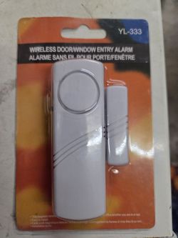 Wireless door and window entry alarms.