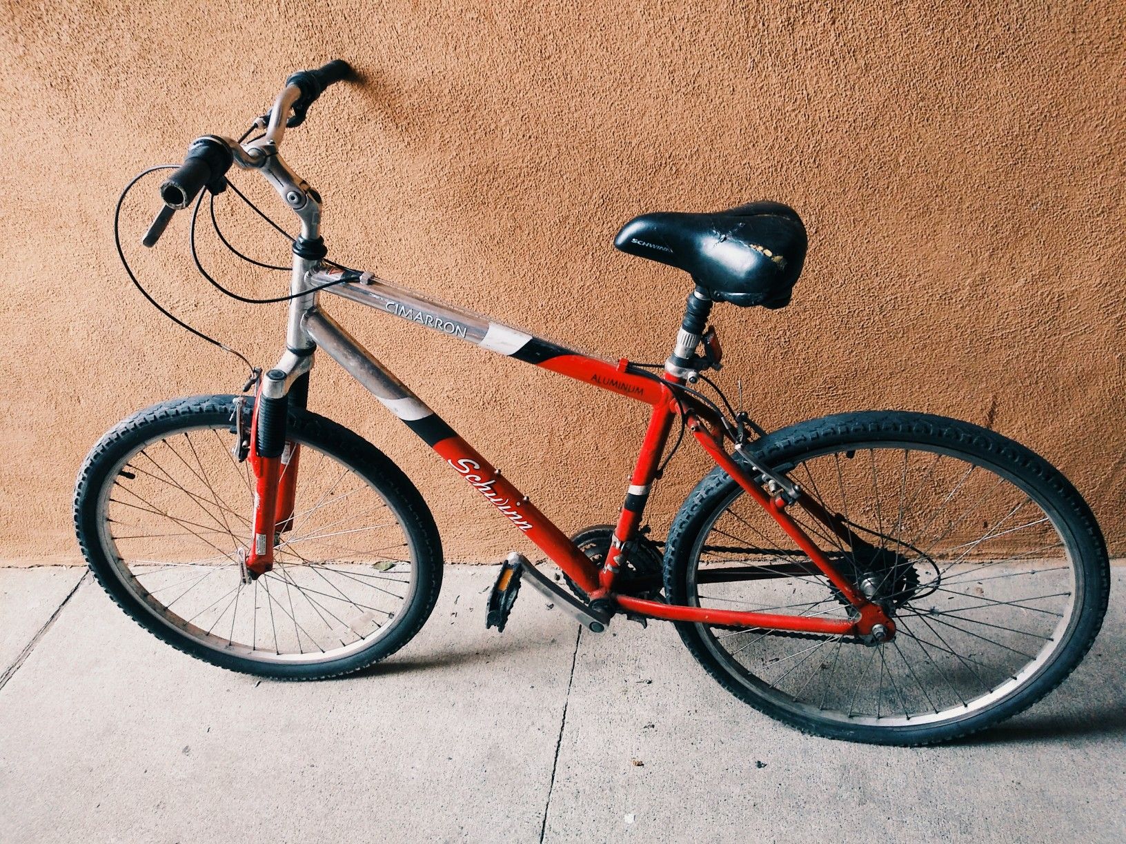 Red Schwinn Mountain Bike