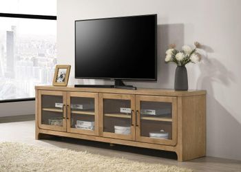Tv Stand Max Tv Size Washed Oak finish, New Especial price 
