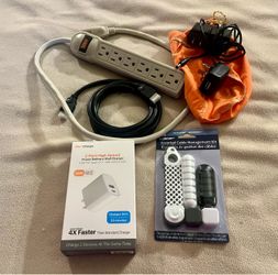 Bunch of cords and electronics accessories