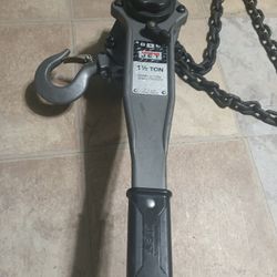 Jet JLP-A Series 1-1/2 Ton Lever Hoist, 5' Lift 287400