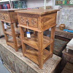 Teak Nightstand With Drawer