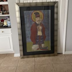 huge framed asian picture 
