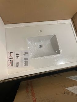 Marble bathroom sink brand new in box.