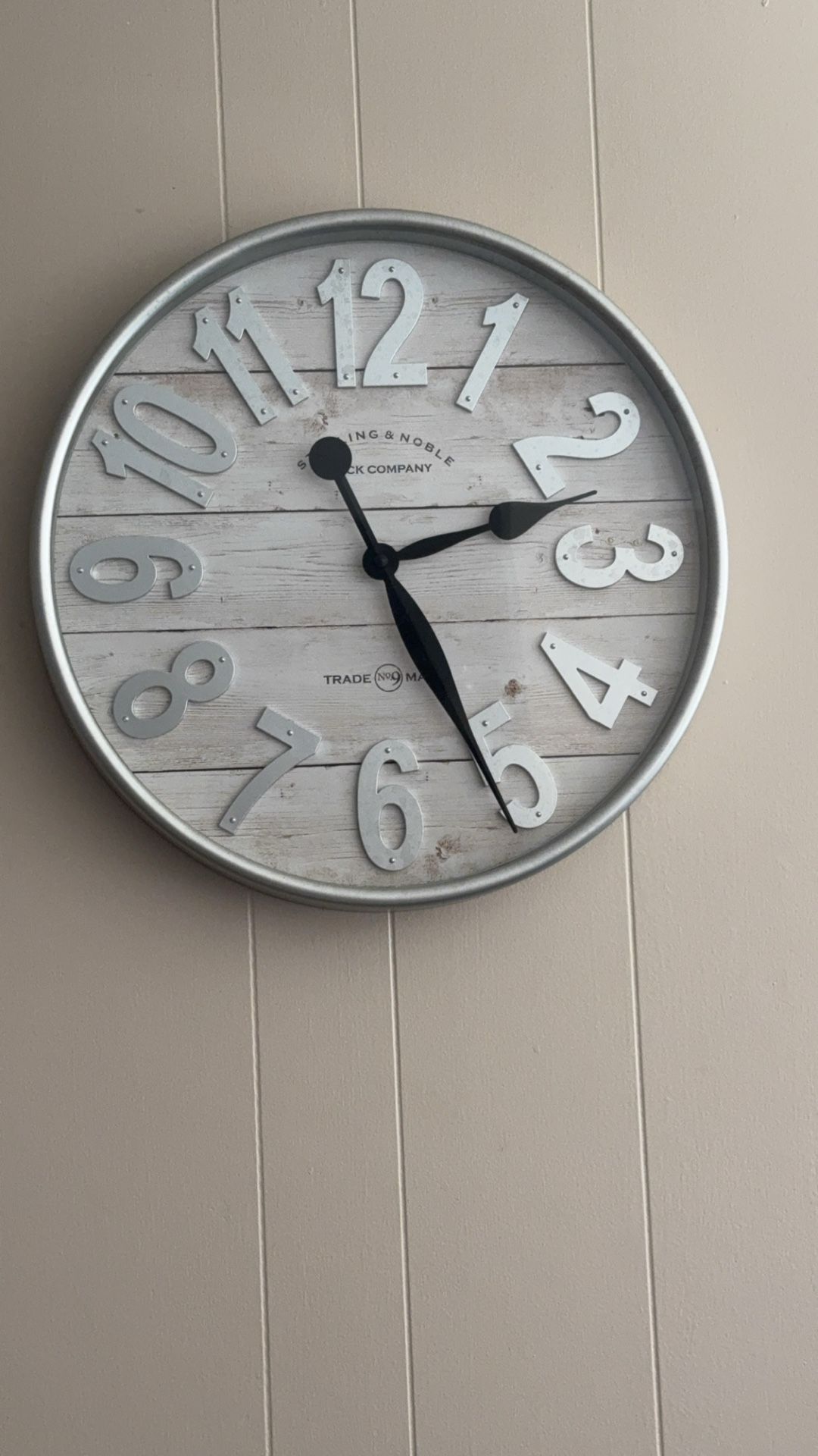Round Silver Wall Clock - $15 OBO