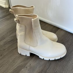 White Chelsea Boots  