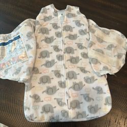 Halo Sleep Sack Swaddle Elephant Microfleece