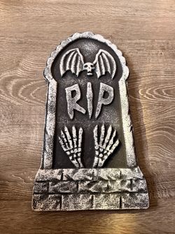 Halloween tombstone grave plaque decoration