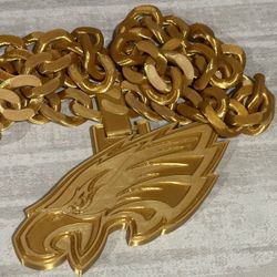 Eagles 3d Printed Cuban Chain In Gold
