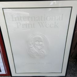 Ben Franklin/International Print Week Framed Art