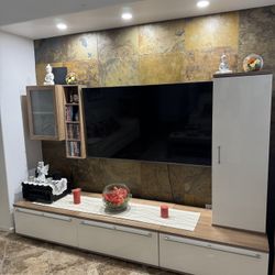 Modern TV Wall Unit – European Style – Full Set
