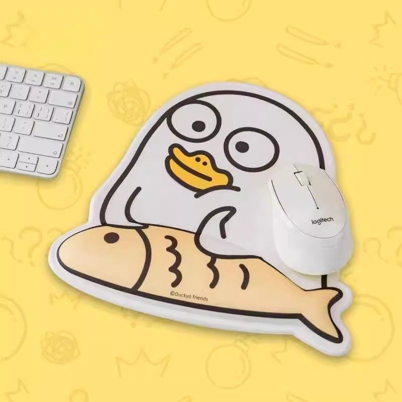 Cute Duck Mouse Pad with Wrist Support – Cartoon Design, Ergonomic, 9.5x10 in