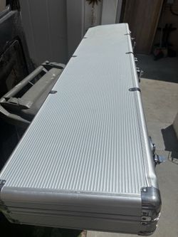 Aluminum rifle case.