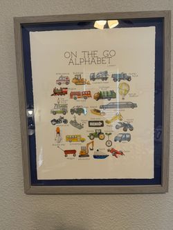 On the Go Alphabet framed picture