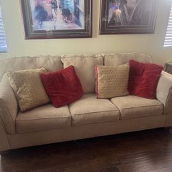 Excellent condition sleeper Tan sofa
