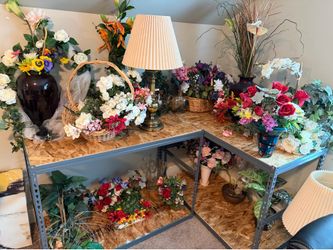 Fake plants with vase