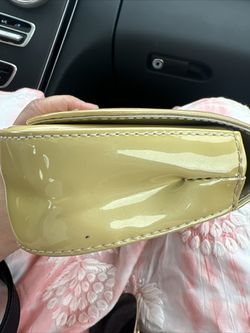Sobe patent leather clutch bag Louis Vuitton Yellow in Patent