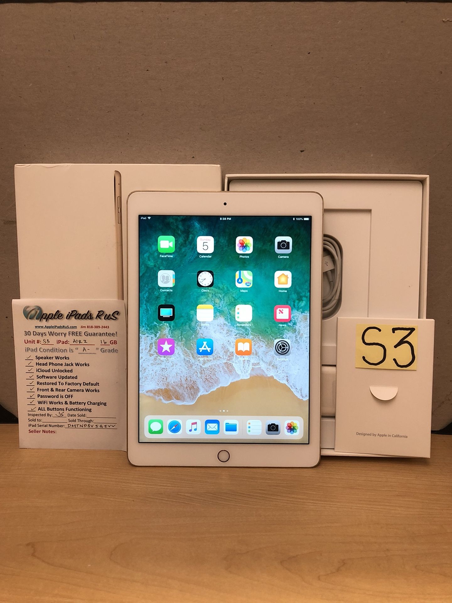 S3 - iPad Air 2 16GB