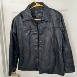 Lady's Leather Jacket- Small, Black